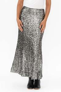 Brave True: Ritz Silver Sequin Skirt