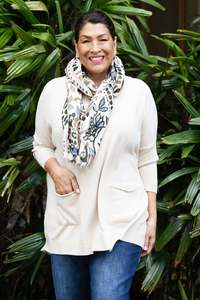 Enhance Accessories: Cardiff Cream Paisley Scarf