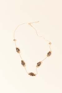 Enhance Accessories: Mardie Gold Leopard Beaded Necklace