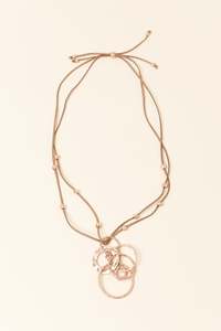 Enhance Accessories: Addy Gold Linked Pendant Necklace