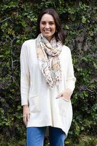 Elva Tan Leopard Scarf