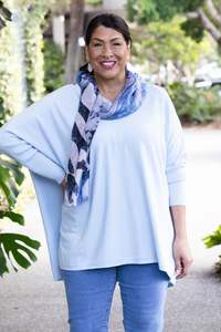 Enhance Accessories: Duke Blue Abstract Scarf