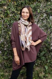 Duke Mocha Abstract Scarf