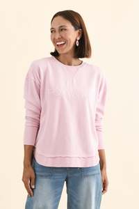 Foxwood: Simplified Blush Cotton Crewneck Sweatshirt