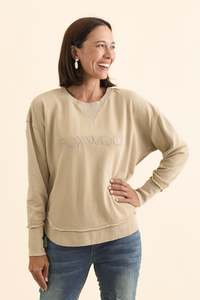 Simplified Oat Cotton Crewneck Sweatshirt