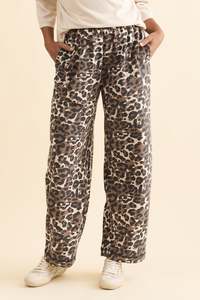 Days Brown Leopard Cotton Sweatpants