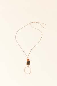 Treston Brown Resin Pendant Necklace