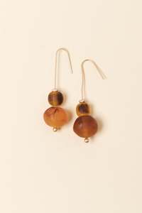 Rancho: Vance Brown Resin Beaded Earrings