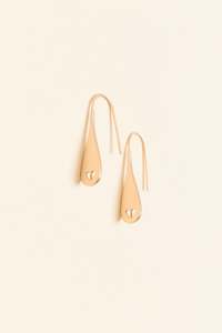 Rancho: Delia Gold Heart Drop Earrings