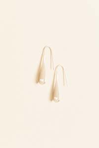 Delia Silver Heart Drop Earrings