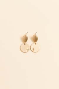 Rancho: Elsa Gold Heart Disc Earrings