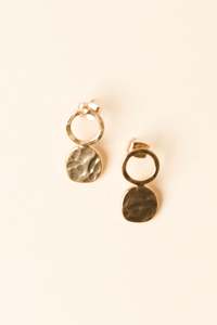 Tiger Tree: Gabe Gold Disc Drop Earrings