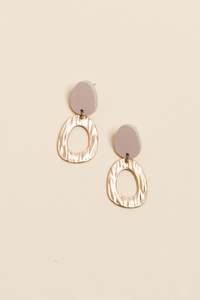 Silva Blush Circle Drop Earrings