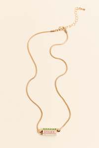 Zoda: Gasly Gold Happy Chain Necklace