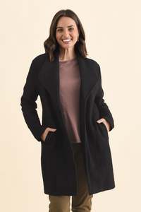 Black Clothing: Raquel Black Wool Coat