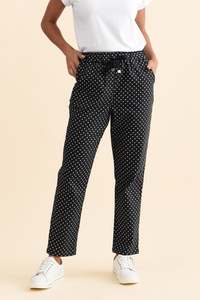 Kenzie Navy Spot Drawstring Pants