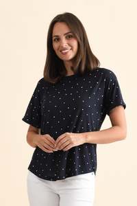 Spot Edit: Festive Navy Spot Tee