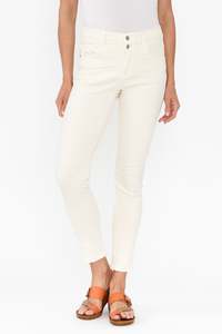 Italian Star: Ellery Cream Cotton Stretch Jeans