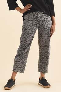 BB Barrel Grey Leopard Jeans