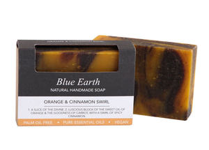 Products: Orange & Cinnamon Swirl Soap Blue Earth Natural Skin Care