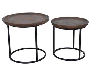 Nest Of 2 Tables With Curved Edge