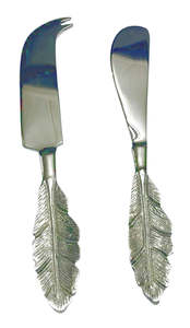 Feather Butter & Cheese Knife Set