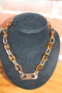 Amber Colour Necklace - Blue Moon Rummage