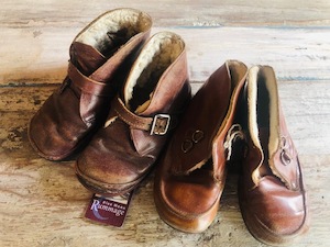 2 prs Vintage Childs boots - Blue Moon Rummage