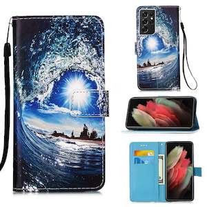 Samsung S21 Ultra Case Designer PU (SeaWave)