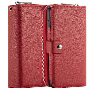 Samsung Note 20 Ultra Case Zipper Wallet (Red)