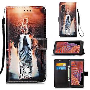 Samsung Xcover 5 Case Designer PU (Cat&Tiger)