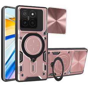 Xiaomi 14T Ring Kickstand Case w/ Camera Cover [Rose Gold]