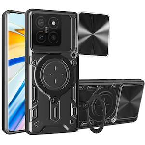 Xiaomi 14T Ring Kickstand Case w/ Camera Cover [Black]