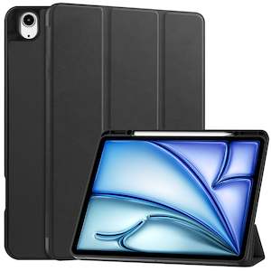 iPad Air 13 (M3, 2025) Tri Fold Case with Pen Holder [Black]