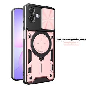 Samsung Galaxy A07 Ring Kickstand Case w/ Camera Cover [Rose Gold]