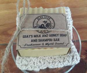 Soap and Shampoo bar: Goat's Milk and Honey Soap and Shampoo Bar with wash cloth