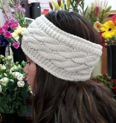 Knitted Headbands: Knitted Headband - Cream