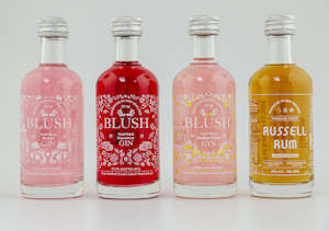 Alcohol: Blush Gin & Russell Rum Miniatures 100mL