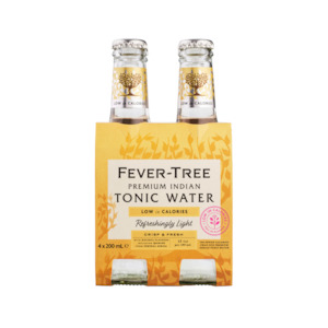 Tonic Collection: Fever-Tree Premium Refreshingly Light Indian Tonic Water 4x200ml