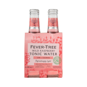 Tonic Collection: Fever-Tree Refreshingly Light Wild Raspberry Tonic Water 4x200ml