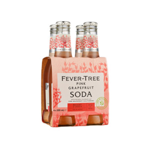Tonic Collection: Fever-Tree Sparkling Pink Grapefruit Soda 4x200ml