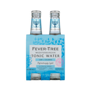 Fever-Tree Refreshingly Light Mediterranean Tonic Water 4x200ml
