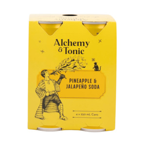 Tonic Collection: Alchemy & Tonic Pineapple & Jalapeno Soda 4x250ml