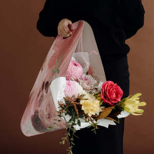 For Him: Large Bright Bouquet in Carrier