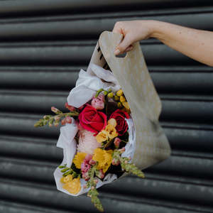 Mixed Bright Bouquet in Carrier