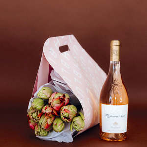 Romantic: Seasonal Blooms Carrier + Whispering Angel Rosé