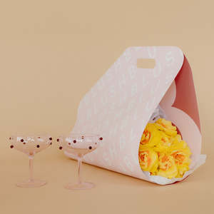 Seasonal Bloom Carrier + Maison Balzac Champagne Coupes