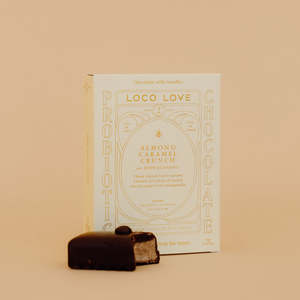 Valentines Day Gift Collection: Love Loco Almond Caramel Crunch chocolate, Twin Pack