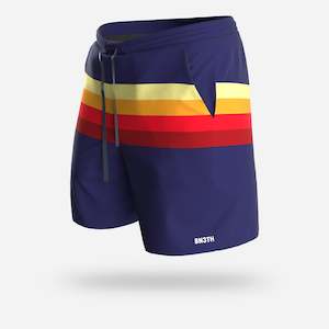 Water Shorts: AGUA VOLLEY 2n1 SHORT : RETROSTRIPE NAVY