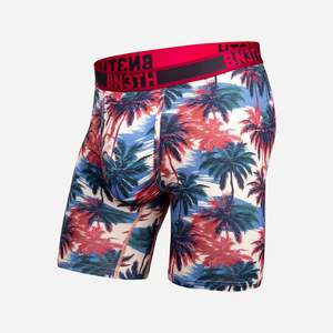 Pro Flex Max Boxer Brief: Electric Palm-Heather Sand